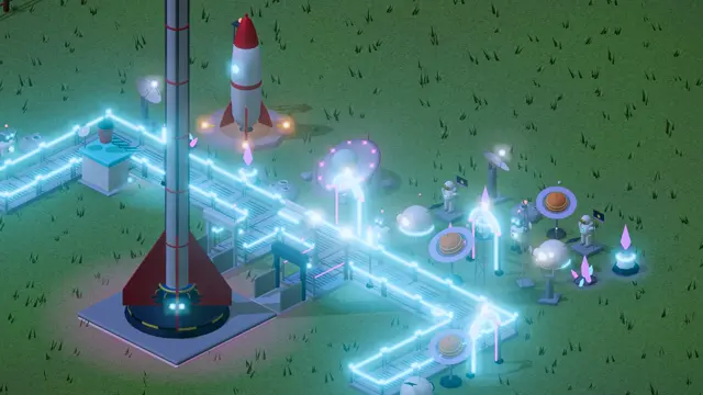 The Space Frontier decoration theme at night