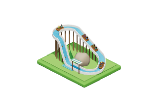 Log Flume: water in Park Baron