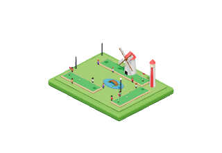 Mini Golf: gentle in Park Baron