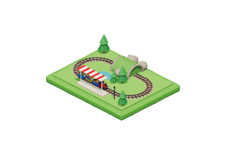 Mini Train: gentle in Park Baron