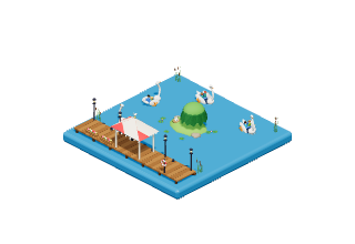 Swan Boats: water in Park Baron