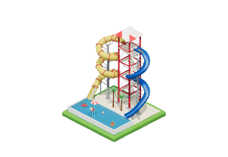 Water Slide: water in Park Baron
