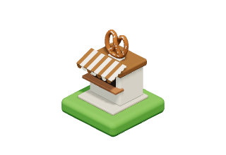Pretzel Cart: food in Park Baron