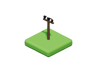 Crows on a Post: Three crows keeping watch from a fence post.