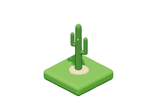 Saguaro: A tall cactus with its arms up.